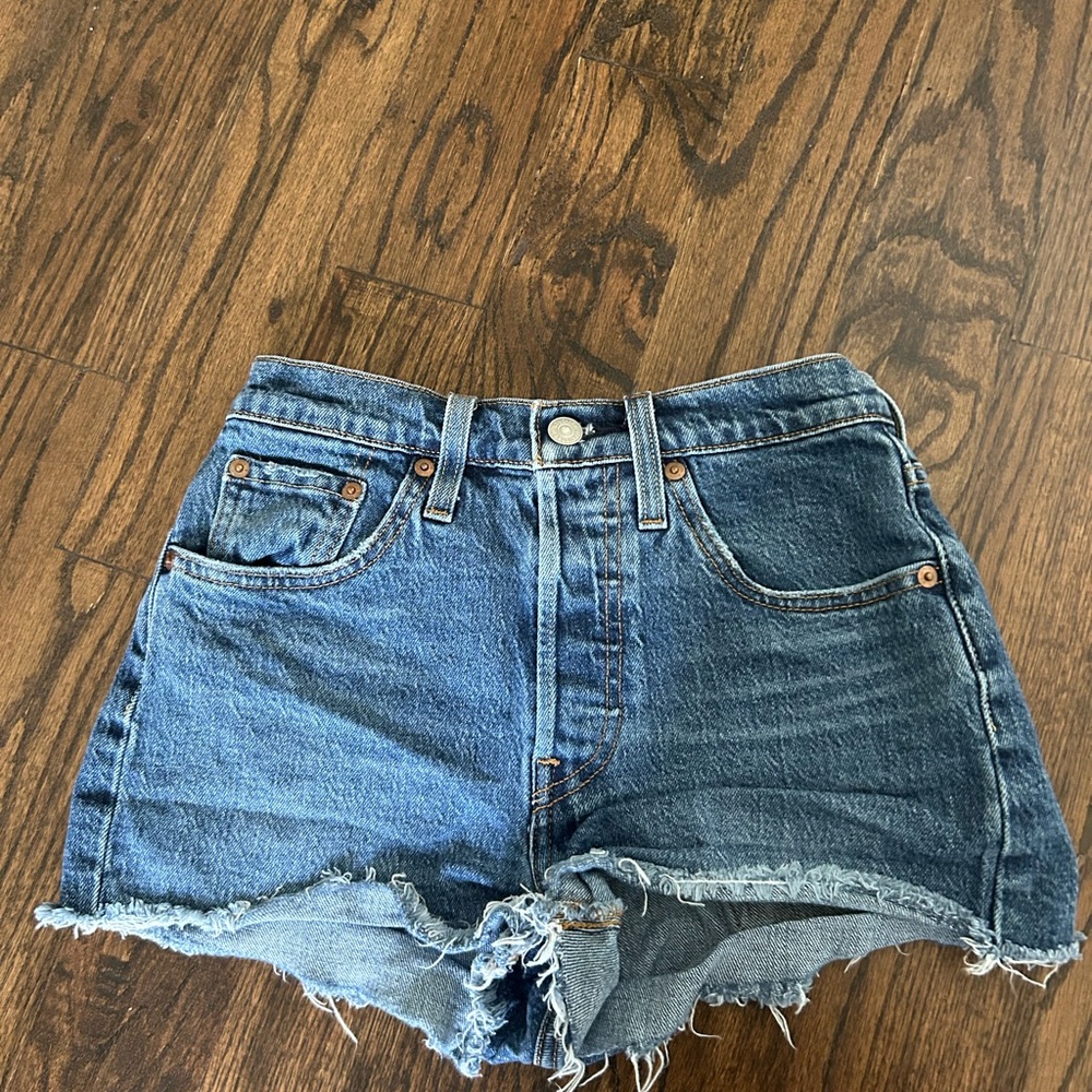 Levi's Blue Denim Cutoff Shorts